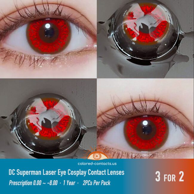Jujutsu Kaisen : Yuji Itadori Cosplay Contact Lenses - Colored Contacts Dc Superman Laser Eye Cosplay Contact Lenses