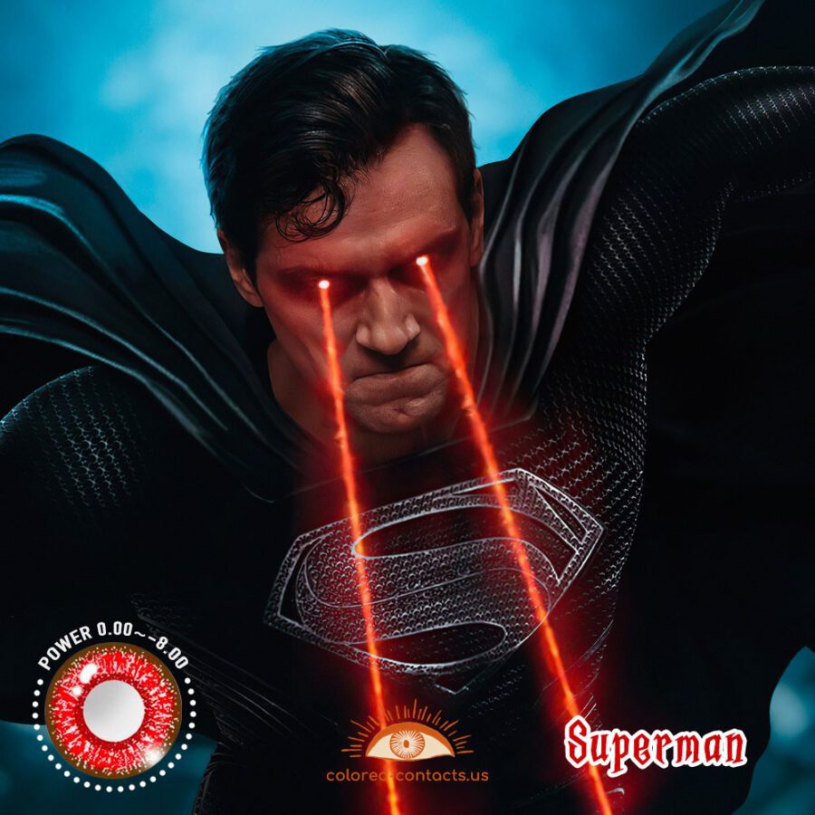 Dc Superman Laser Eye Cosplay Contact Lenses