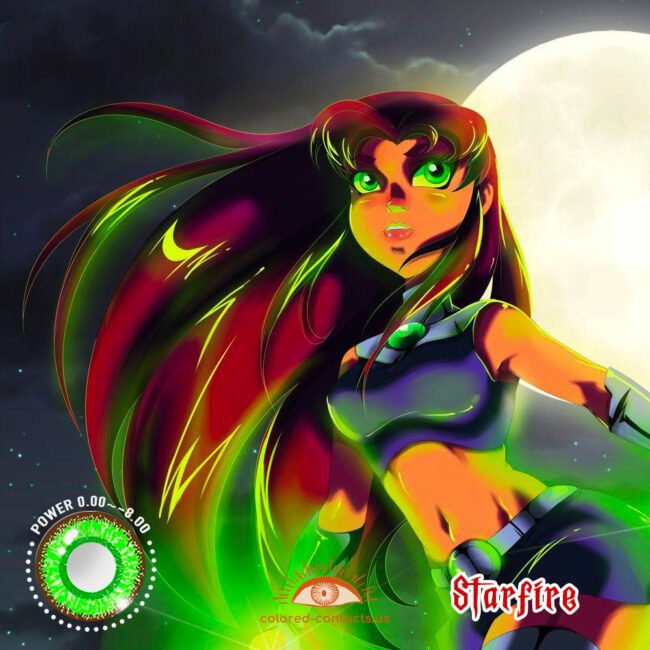 Dc Starfire Cosplay Contact Lenses V2 - Colored Contacts Dc Starfire Cosplay Contact Lenses