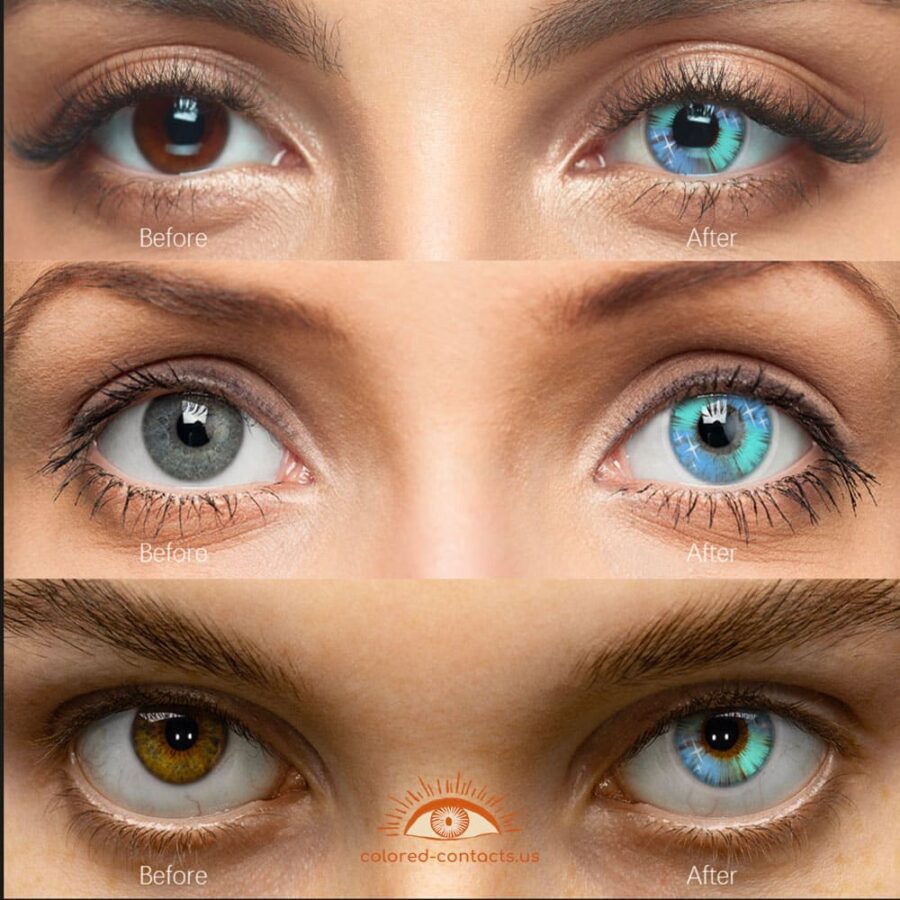 Gradient Star Blue Colored Contact Lenses - Image 5