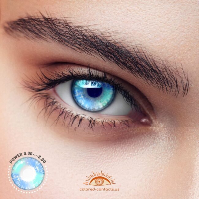 Gradient Star Blue Colored Contact Lenses