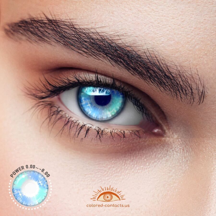 Gradient Star Blue Colored Contact Lenses