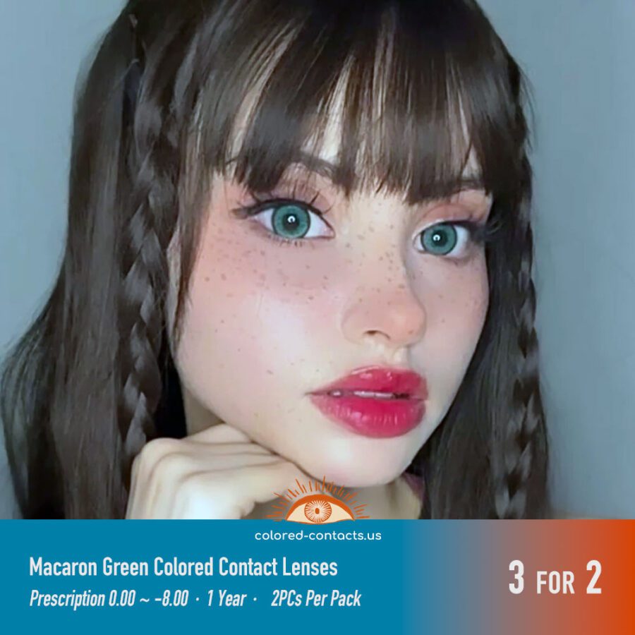 Macaron Green Colored Contact Lenses - Image 6