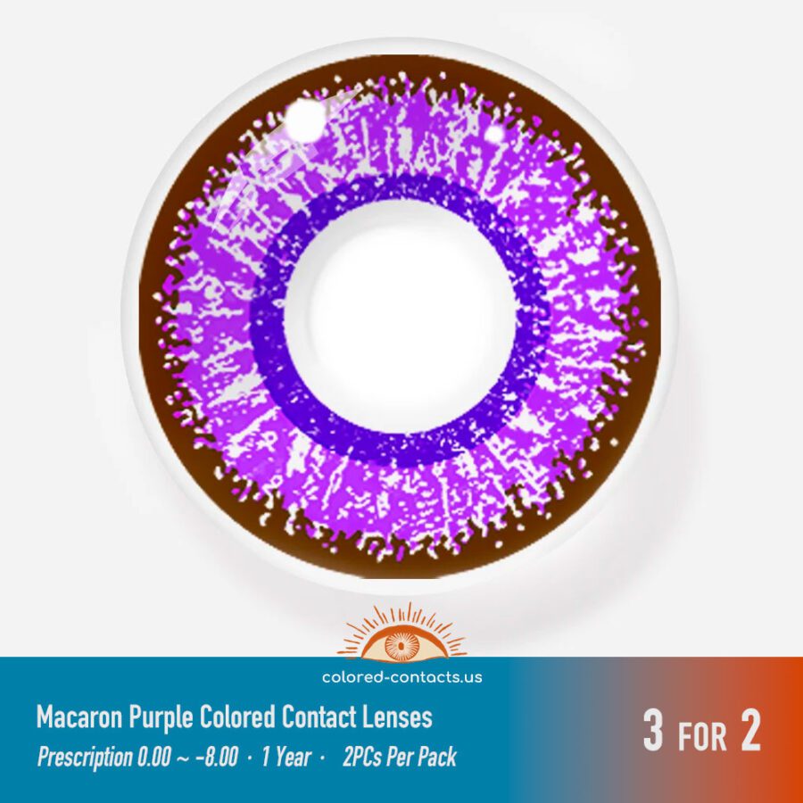 Macaron Purple Colored Contact Lenses - Image 5