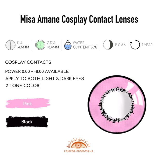 Misa Amane Cosplay Contact Lenses - Colored Contacts Misa Amane Cosplay Contact Lenses Premium Colored Contact Lenses