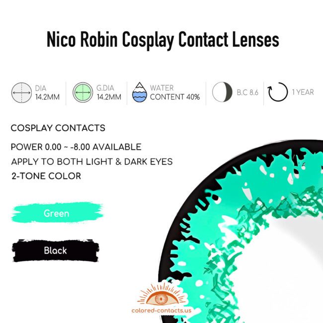 Nico Robin Cosplay Contact Lenses - Colored Contacts Nico Robin Cosplay Contact Lenses Premium Colored Contact Lenses