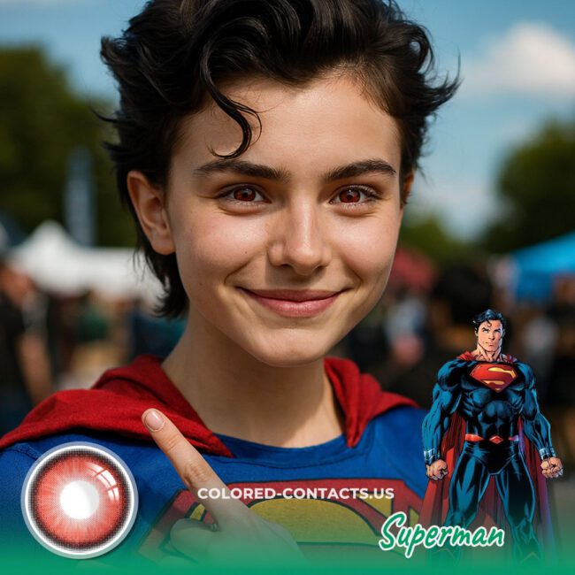 DC Superman Laser Eye Cosplay Contact Lenses
