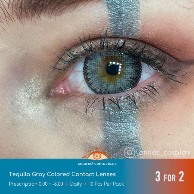 Tequila Gray Colored Contact Lenses - Colored Contacts Tequila Gray Colored Contact Lenses Premium Colored Contact Lenses