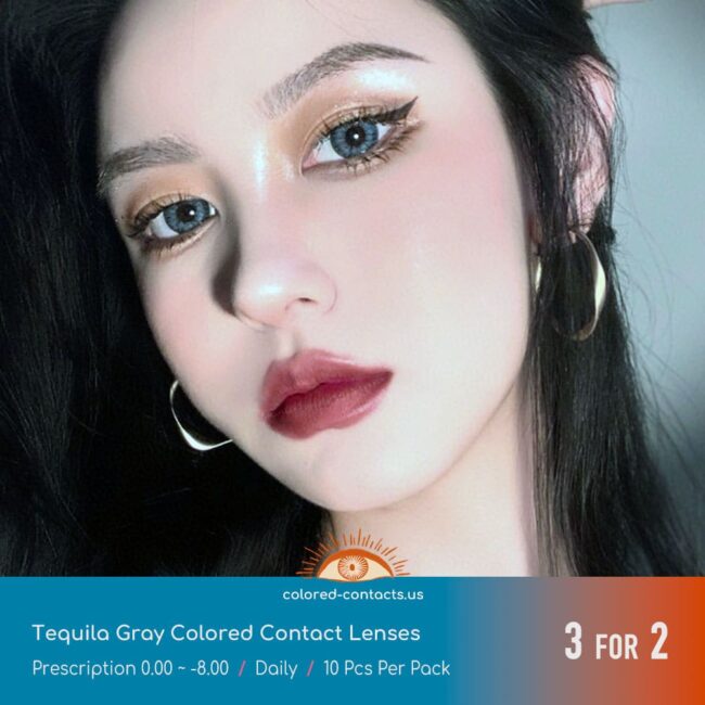 Tequila Gray Colored Contact Lenses - Colored Contacts Tequila Gray Colored Contact Lenses Premium Colored Contact Lenses