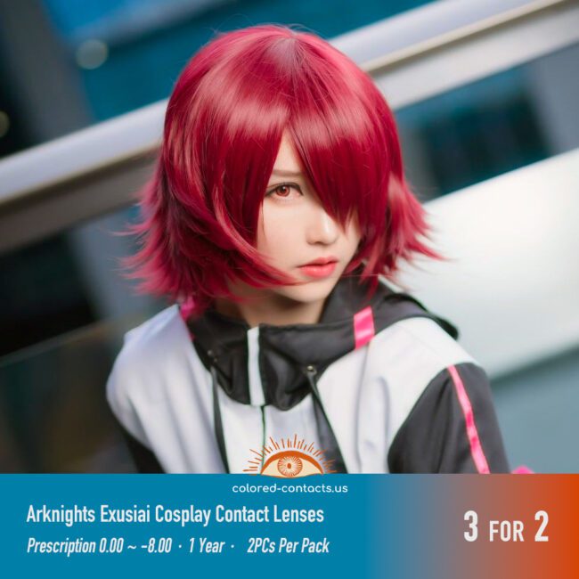 Arknights Exusiai Cosplay Contact Lenses - Colored Contacts Arknights Exusiai Cosplay Contact Lenses Premium Colored Contact Lenses