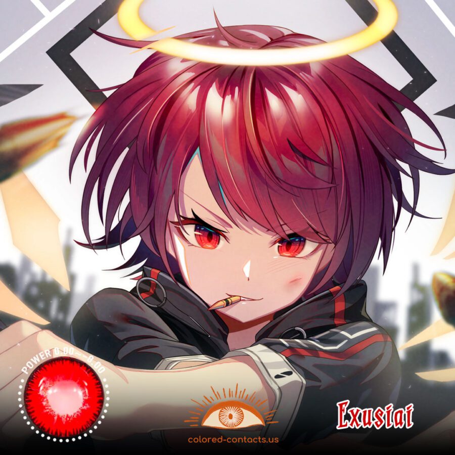Arknights Exusiai Cosplay Contact Lenses