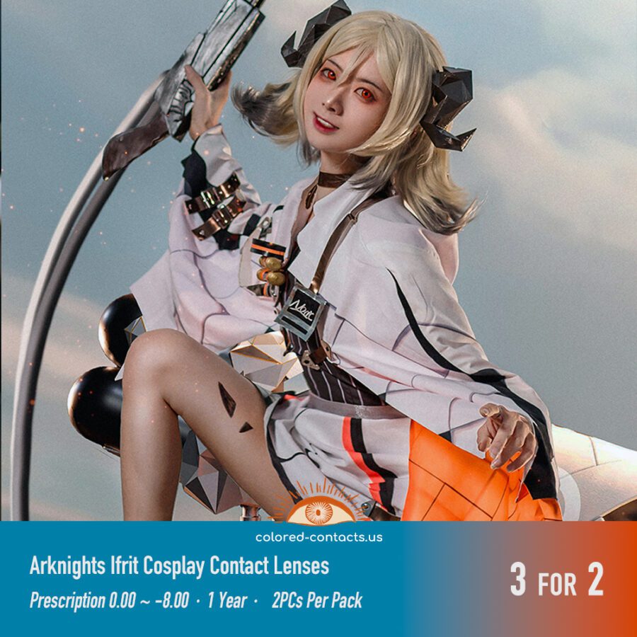 Arknights Ifrit Cosplay Contact Lenses - Image 3