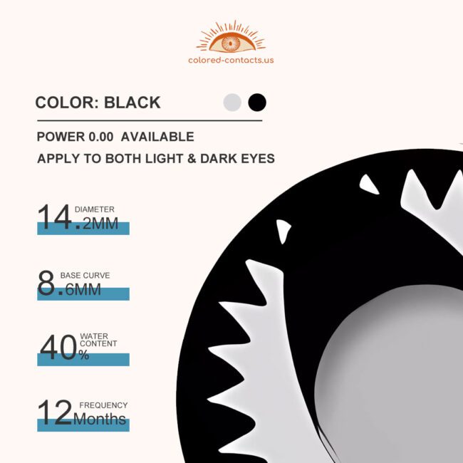 Black Cat Eye Contacts Premium Colored Contact Lenses