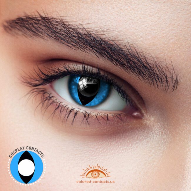 Blue Cat Eye Contacts - Colored Contacts Blue Cat Eye Contacts Premium Colored Contact Lenses