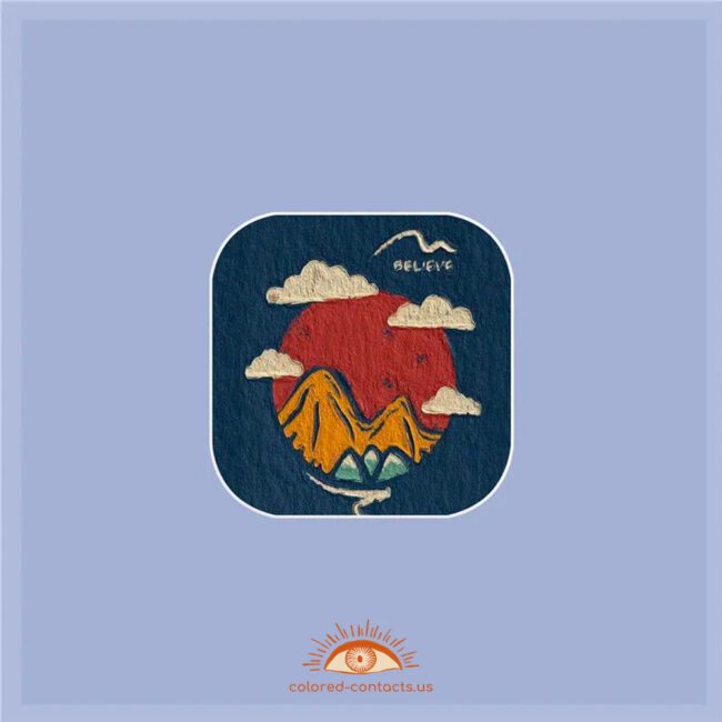 Cloud Oil Painting Contact Lenses Case