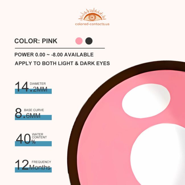 Demon Slayer Nezuko Kamado Cosplay Contact Lenses - Colored Contacts Demon Slayer Nezuko Kamado Cosplay Contact Lenses Premium Colored Contact Lenses