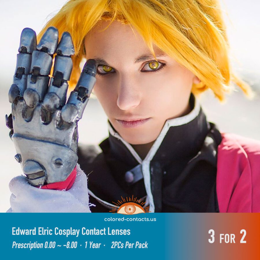 Edward Elric Cosplay Contact Lenses - Image 3