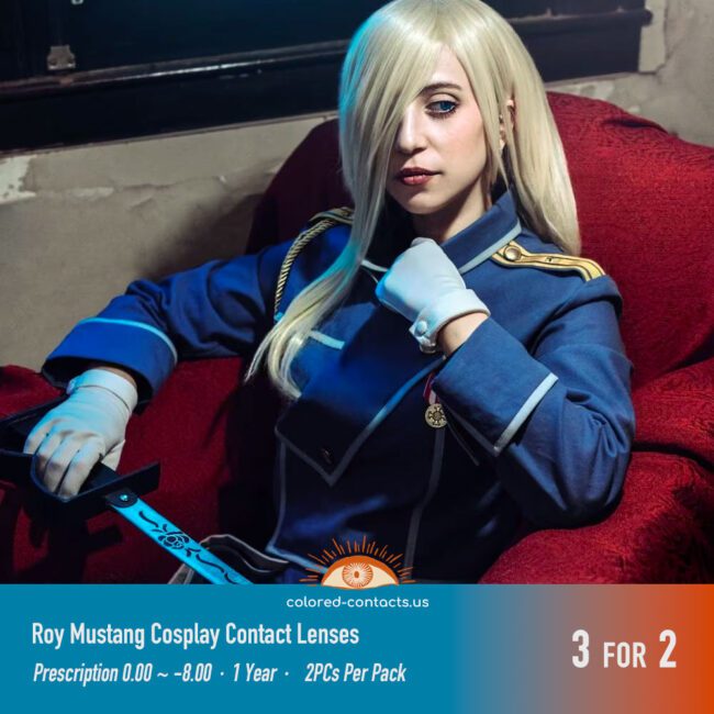 Roy Mustang Cosplay Contact Lenses - Colored Contacts Roy Mustang Cosplay Contact Lenses Premium Colored Contact Lenses