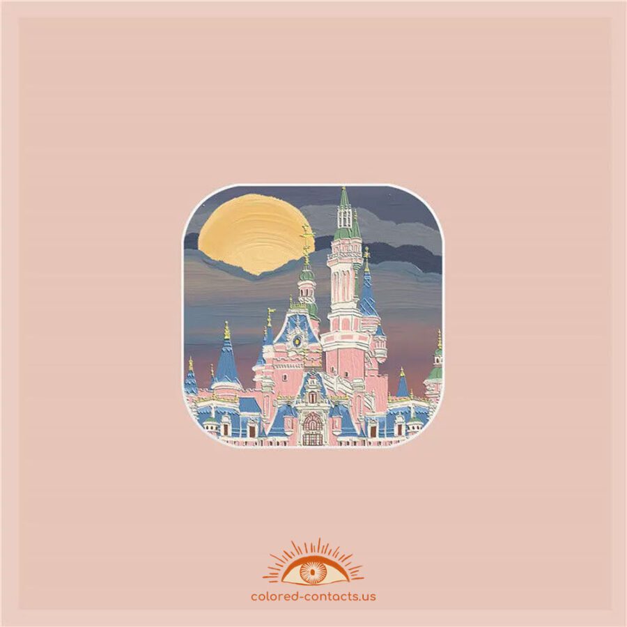 Girl Castle Oil Painting Contact Lens Case