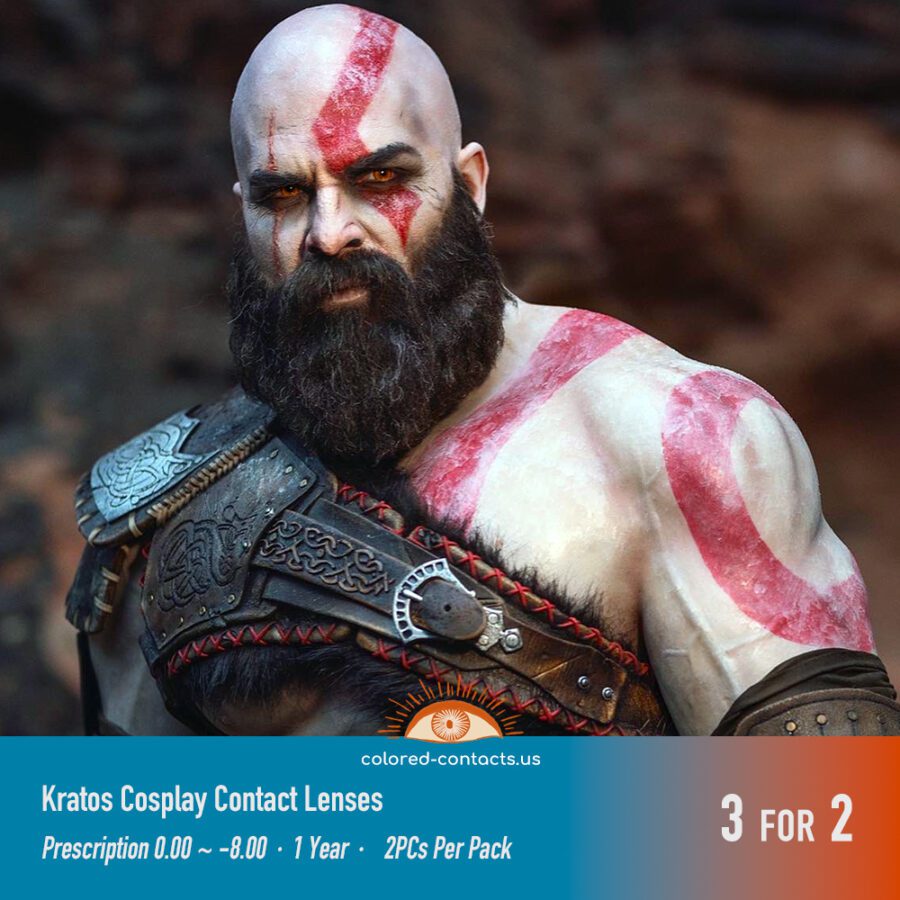 Kratos Cosplay Contact Lenses - Image 3