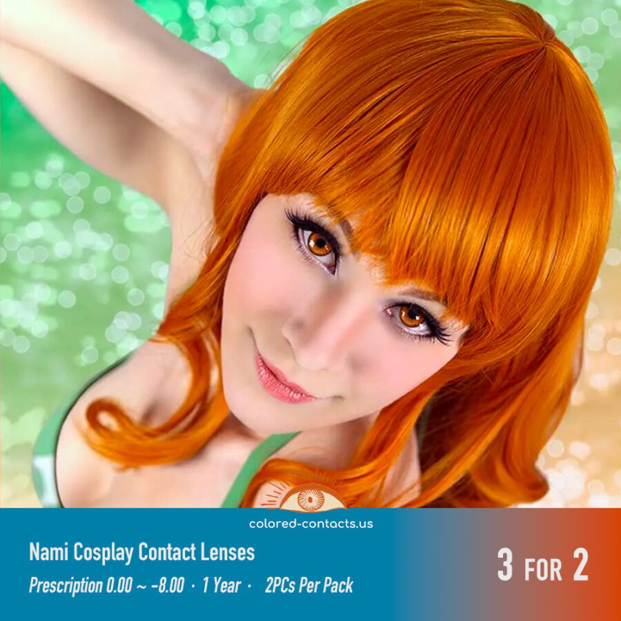 One Piece Nami Cosplay Contact Lenses - Image 3