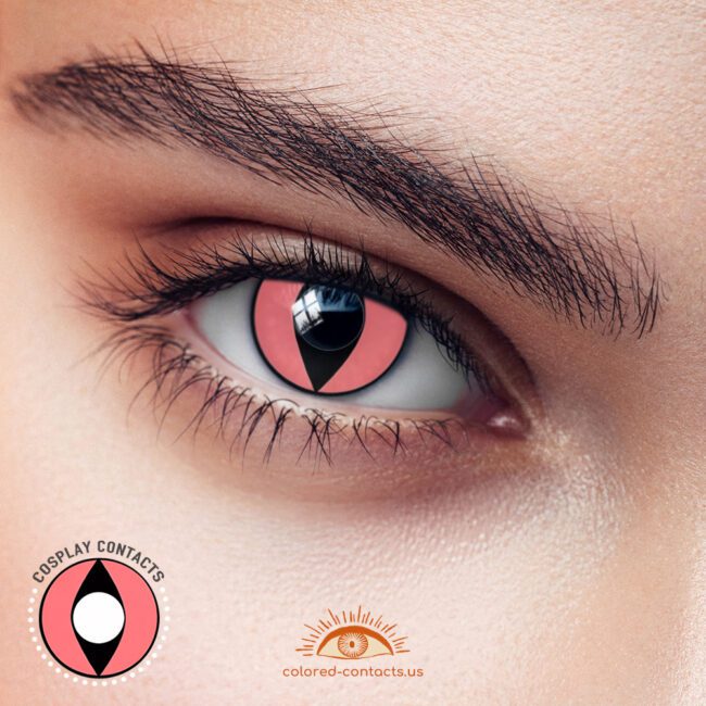 Pink Cat Eye Contacts - Colored Contacts Pink Cat Eye Contacts Premium Colored Contact Lenses