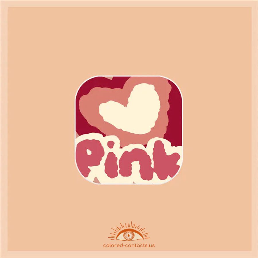 Pink Heart Contact Lenses Case