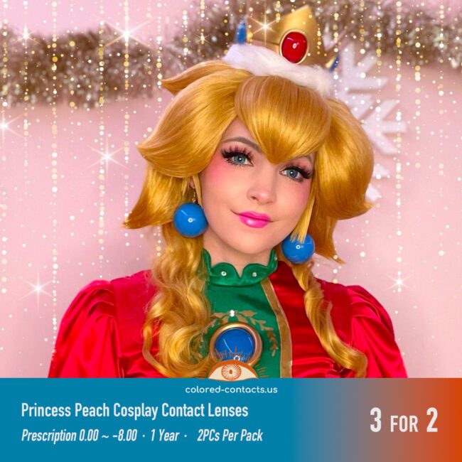 Princess Peach Cosplay Contact Lenses - Colored Contacts Princess Peach Cosplay Contact Lenses Premium Colored Contact Lenses