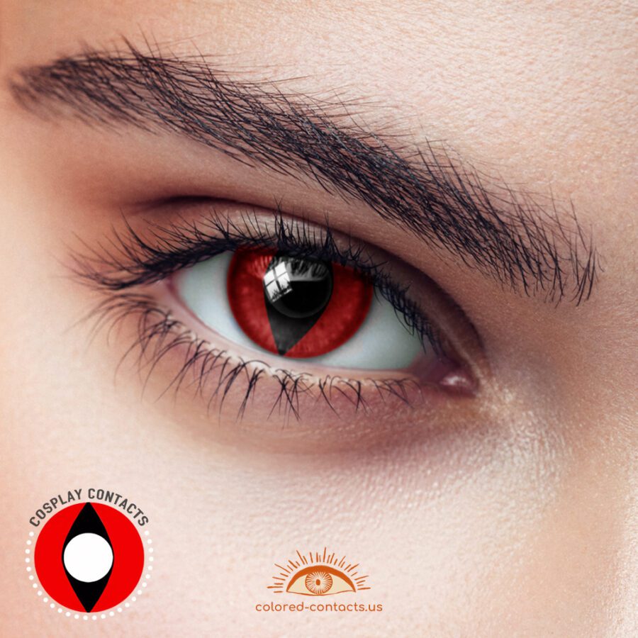 Red Cat Eye Contacts - Image 2