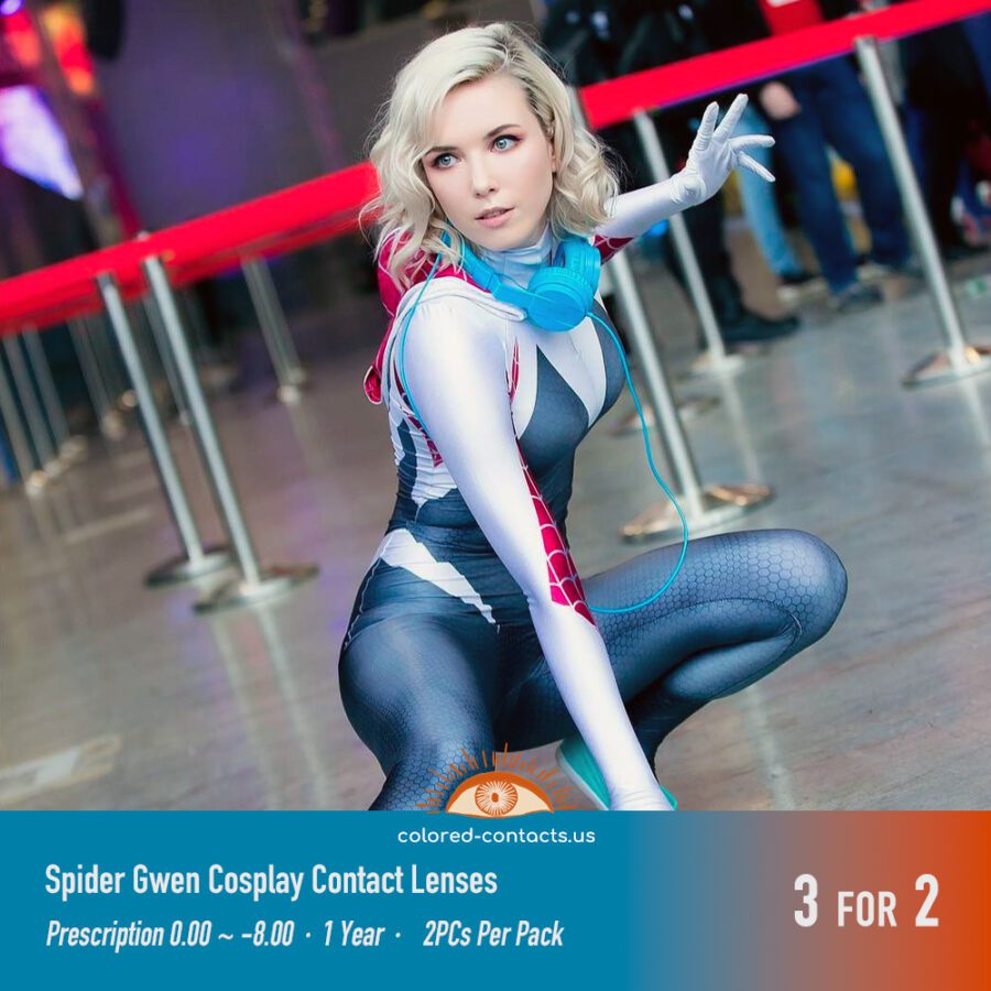 Spider Gwen Cosplay Contact Lenses - Image 3