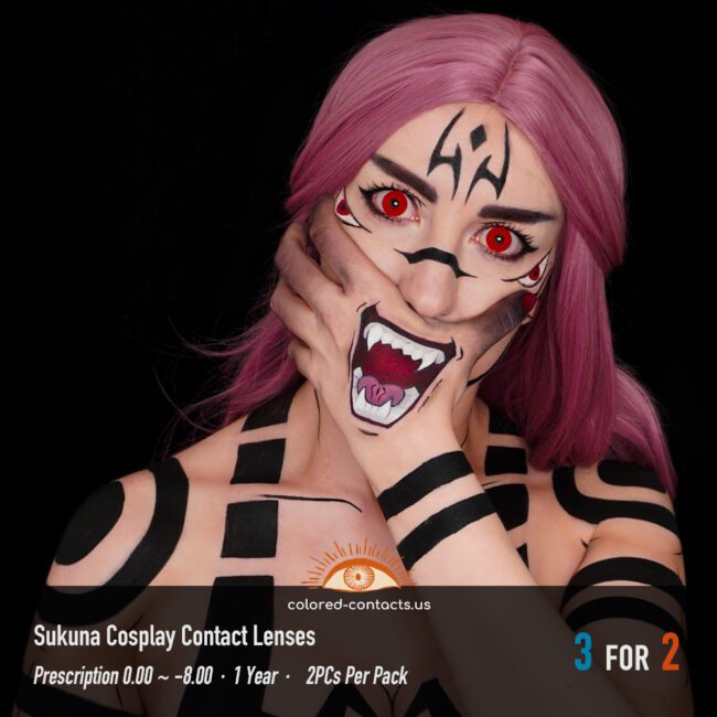 Sukuna Cosplay Contact Lenses - Colored Contacts Sukuna Cosplay Contact Lenses Premium Colored Contact Lenses