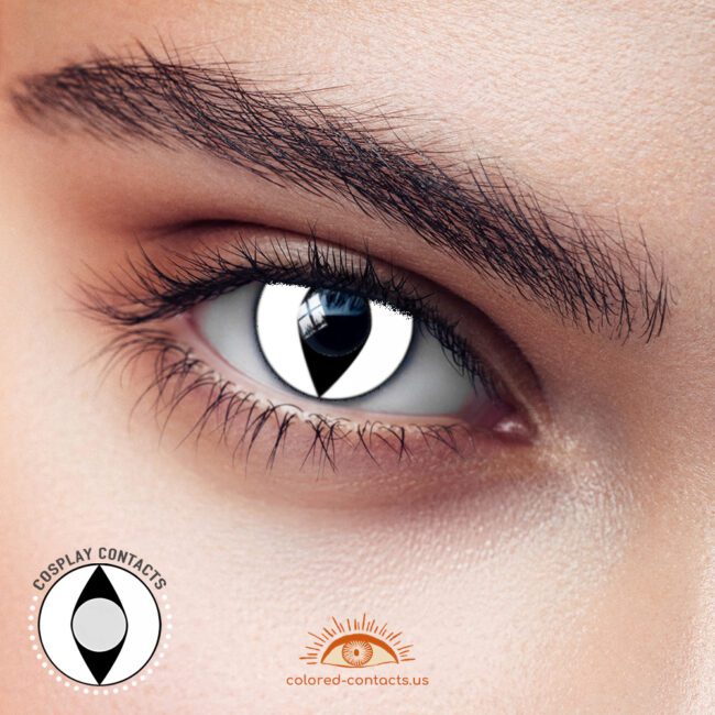 White Cat Eye Contacts - Colored Contacts White Cat Eye Contacts Premium Colored Contact Lenses