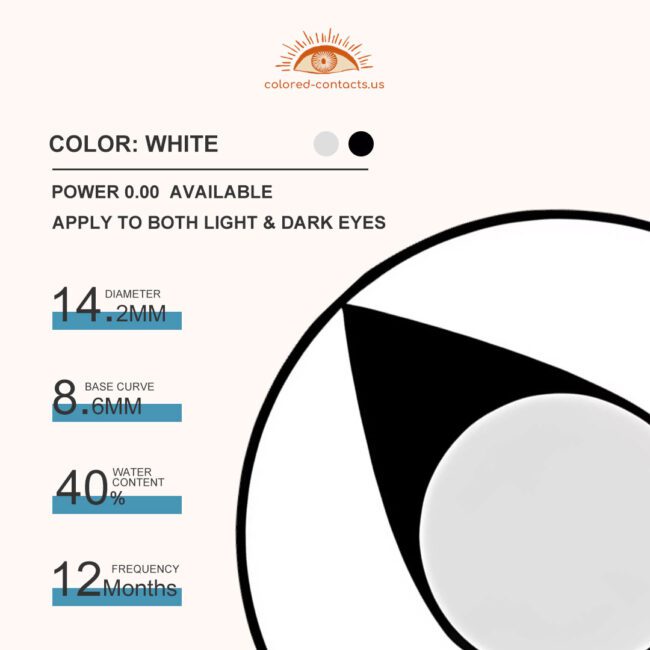 White Cat Eye Contacts - Colored Contacts White Cat Eye Contacts Premium Colored Contact Lenses