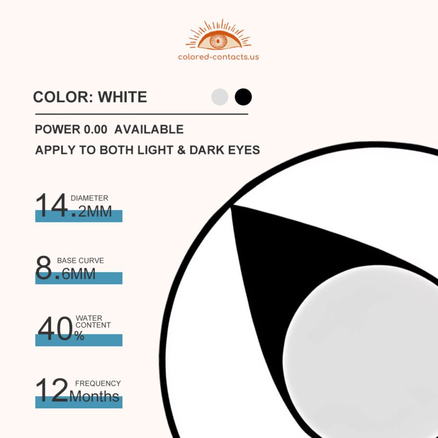 White Cat Eye Contacts - Image 3