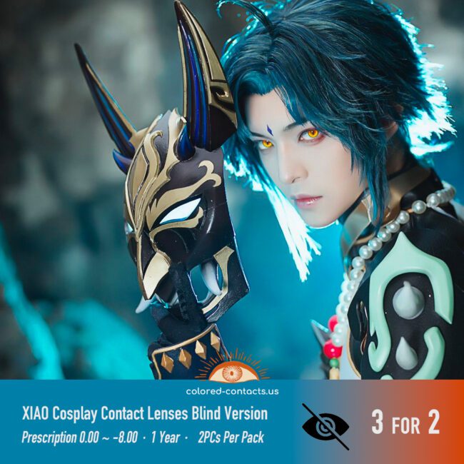 Genshin Impact Xiao Cosplay Contacts (2023 Blind Version) - Colored Contacts Genshin Impact Xiao Cosplay Contacts (2023 Blind Version) Premium Colored Contact Lenses