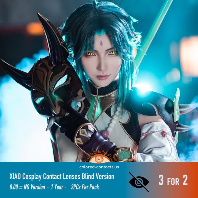Genshin Impact Xiao Cosplay Contacts (2023 Blind Version) - Colored Contacts Genshin Impact Xiao Cosplay Contacts (2023 Blind Version) Premium Colored Contact Lenses