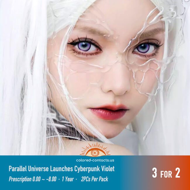 Parallel Universe Launches Cyberpunk Violet Contact Lenses - Colored Contacts Parallel Universe Launches Cyberpunk Violet Contact Lenses Premium Colored Contact Lenses