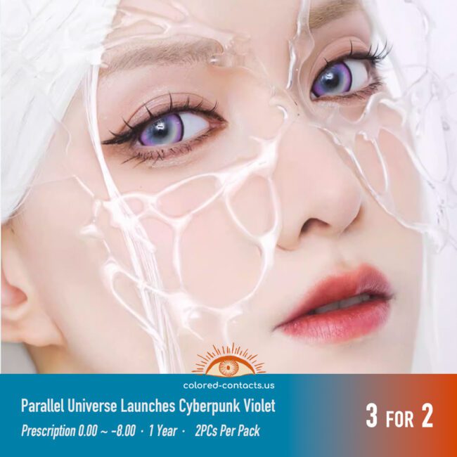 Parallel Universe Launches Cyberpunk Violet Contact Lenses - Colored Contacts Parallel Universe Launches Cyberpunk Violet Contact Lenses Premium Colored Contact Lenses