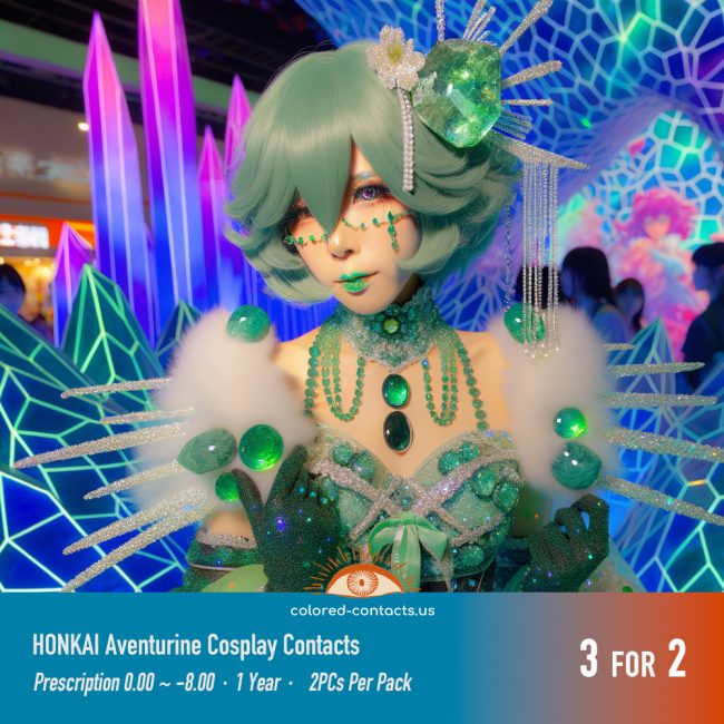 Honkai Aventurine Cosplay Contacts - Colored Contacts Honkai Aventurine Cosplay Contacts Premium Colored Contact Lenses