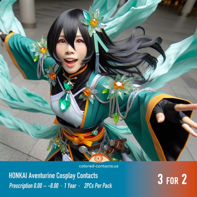 Honkai Aventurine Cosplay Contacts - Colored Contacts Honkai Aventurine Cosplay Contacts Premium Colored Contact Lenses