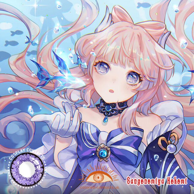 Genshin Impact Sangonomiya Kokomi Cosplay Contacts