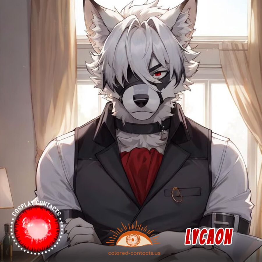 Zzz Lycaon Cosplay Contact Lenses