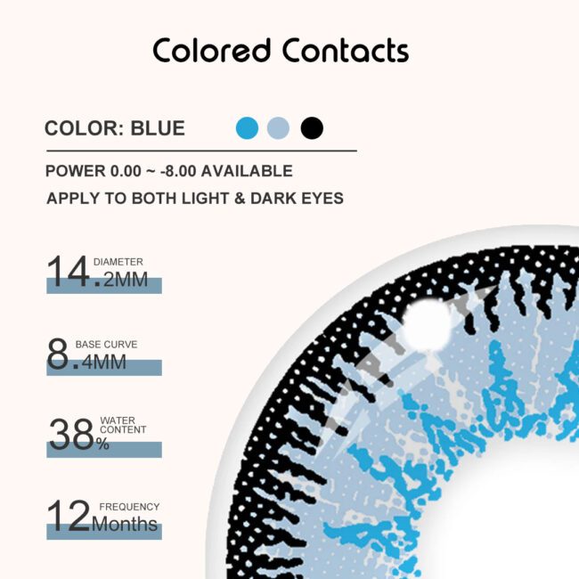 Himmel Cosplay Light Blue Contact Lenses - Colored Contacts Himmel Cosplay Light Blue Contact Lenses Premium Colored Contact Lenses