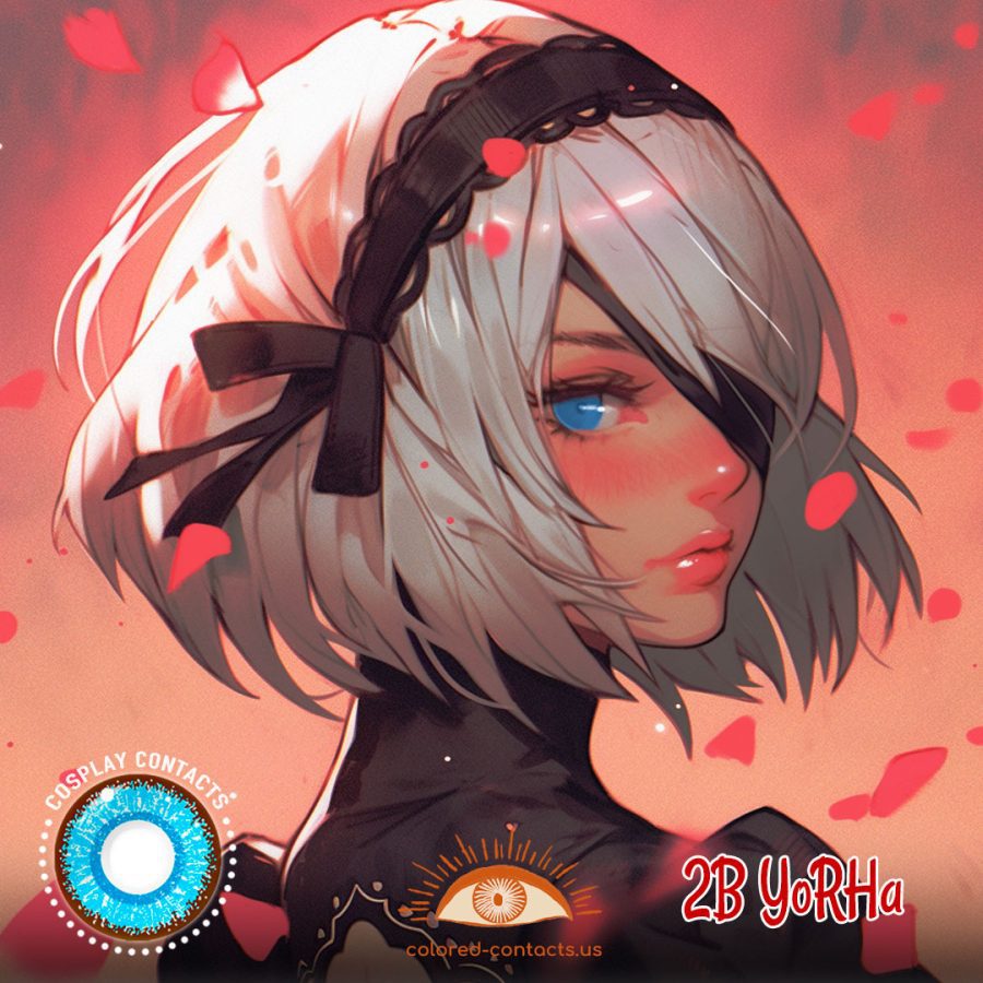 2B Yorha Cosplay Contact Lenses