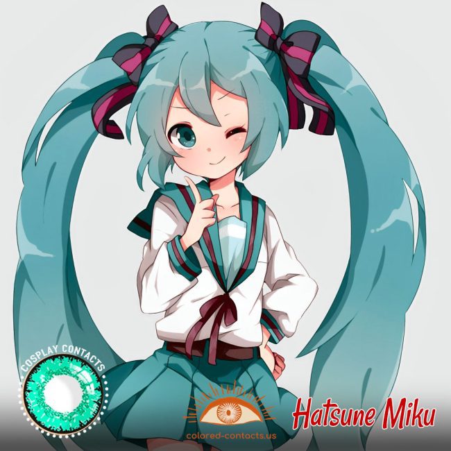 Vocaloid: Hatsune Miku Cosplay Contact Lenses - Colored Contacts Hatsune Miku Cosplay Contact Lenses