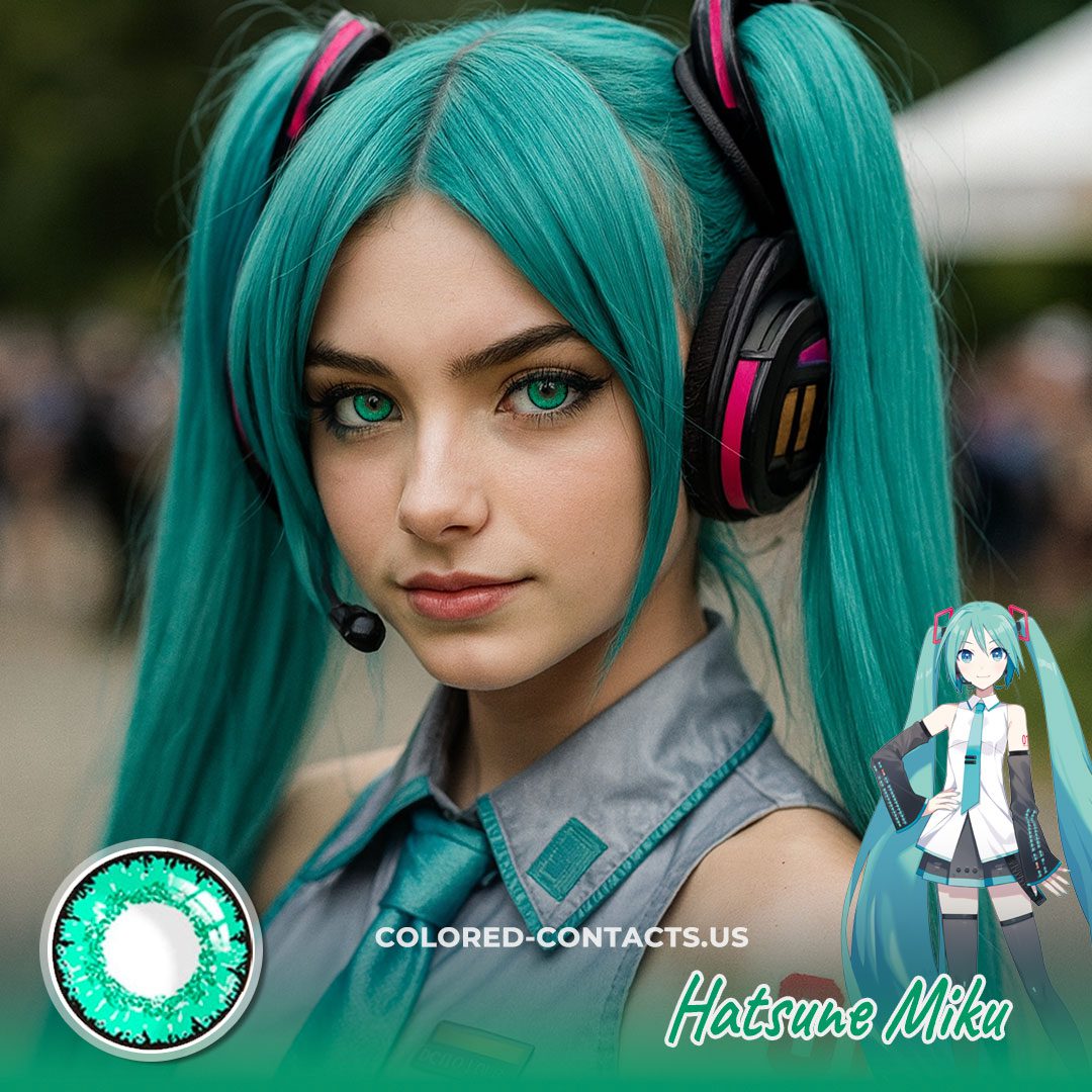 Vocaloid: Hatsune Miku Cosplay Contact Lenses - Colored Contacts Vocaloid: Hatsune Miku Cosplay Contact Lenses