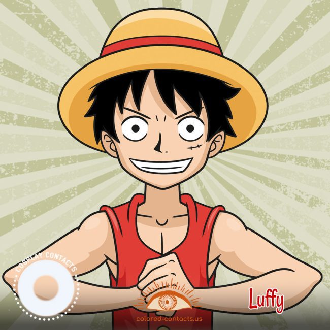 Luffy Cosplay Contact Lenses - Colored Contacts Luffy Cosplay Contact Lenses