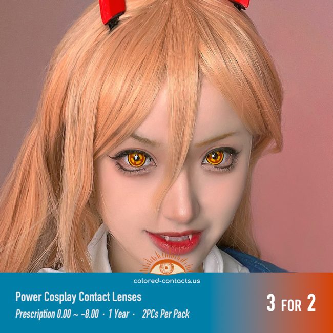 Chainsaw Man - Power Cosplay Contact Lenses - Colored Contacts Power Cosplay Contact Lenses