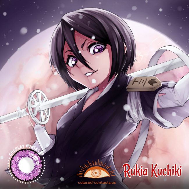 Outside Colored Contacts Bestsellers - Colored Contacts Bleach - Rukia Kuchiki Cosplay Contacts