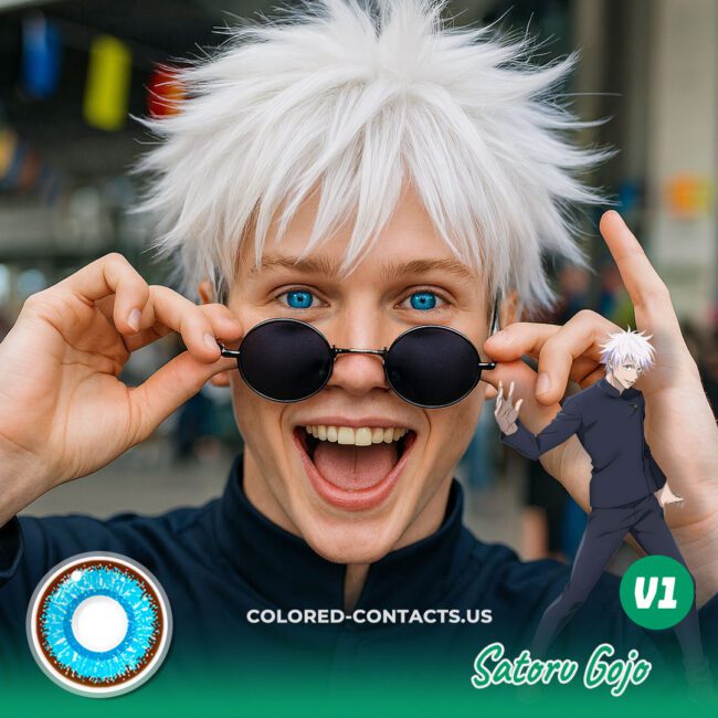 Jujutsu Kaisen : Satoru Gojo Cosplay Contact Lenses - Colored Contacts Jujutsu Kaisen : Satoru Gojo Cosplay Contact Lenses Premium Colored Contact Lenses